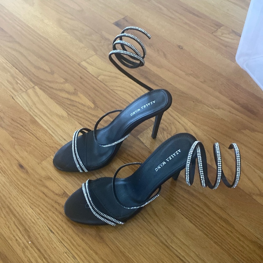 Black & Silver Heels 8.5